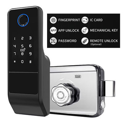 Keamanan Rumah Sidik Jari Tuya Smart Lock APLIKASI Kunci Pintu Remote Control