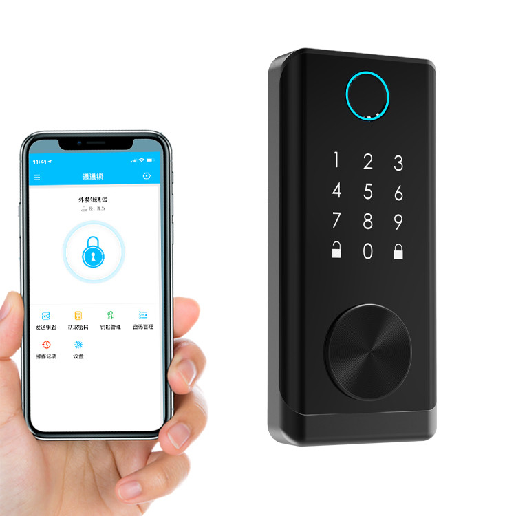 Kunci Pintu Sidik Jari Biometrik Sensor Kapasitif Smart Keyless BLE APP Lock