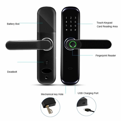 Rumah Smart Intelligent Lock Tuya Wifi App Security kunci pintu sidik jari digital