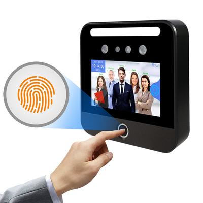 5 Inch IPS Layar Sentuh Mesin Absensi Pengenalan Wajah Perekam Waktu Biometrik
