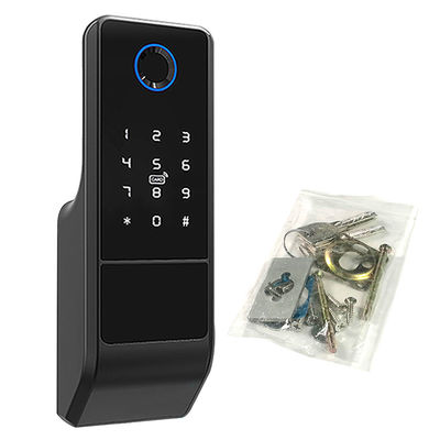 Smart Tuya Wifi Lock Kontrol Seluler Sidik Jari RFID Buka Kunci Rumah Datar