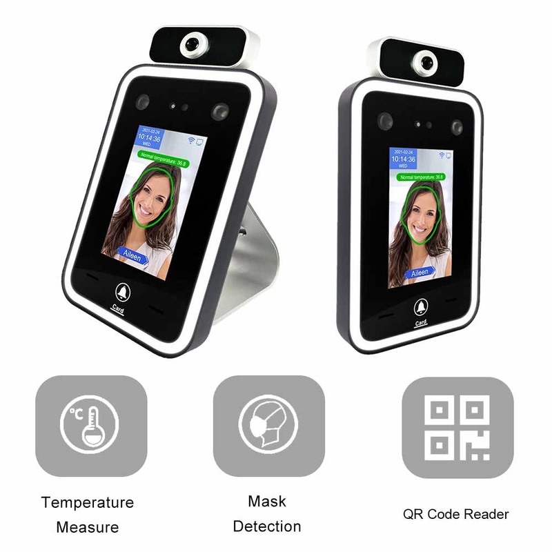 Pemindai Kode QR, Sensor Suhu, Keamanan, Kamera Pengenalan Wajah, Kontrol Akses Wajah Cloud Nirkabel