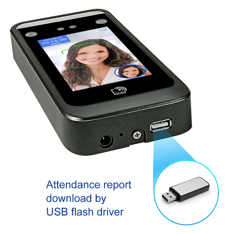 Perangkat Biometrik Pengenalan Wajah TIMMY Wifi Layar Sentuh IPS 4,3 Inch