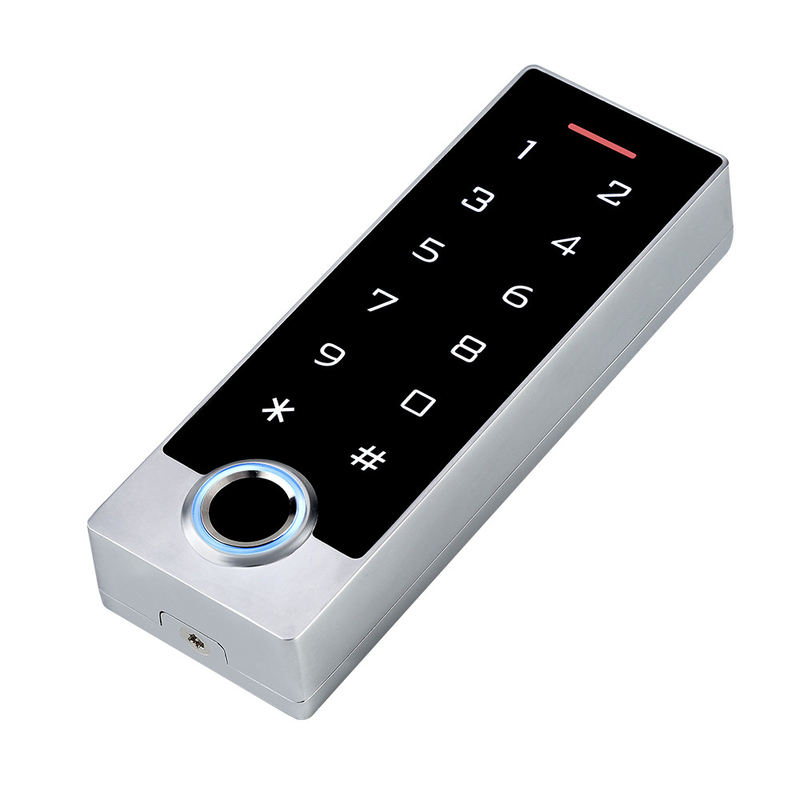 Layar IP68 Tahan Air Touch Keypad Sidik Jari Kontrol Akses Kartu RFID Dengan Aplikasi Wifi Tuya