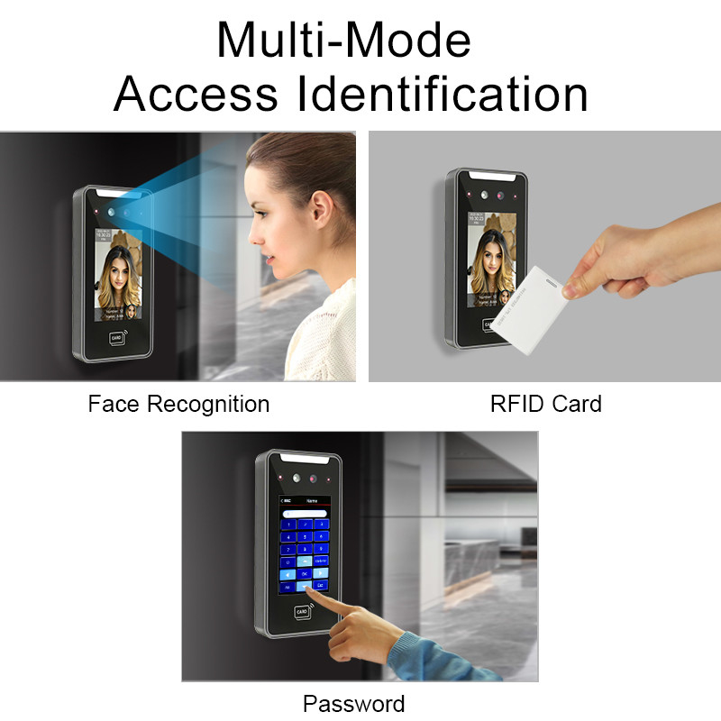 ID/IC Card Cloud Biometric QR Code Pengakuan Wajah Kontrol Akses Pintu