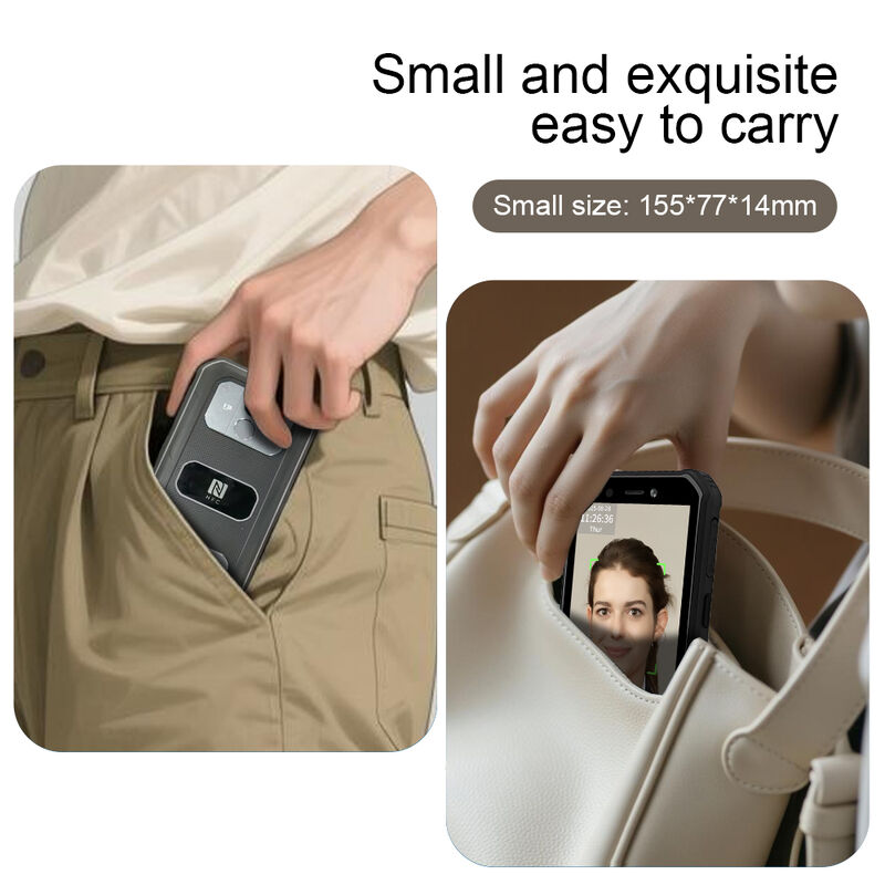 5.5 Inch Touch Screen 、 0.3s Fast  Face Recognition Time Attendance Terminal - 5000 Face Capacity for Mobile Attendance