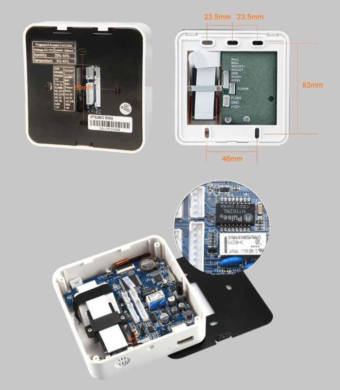 Kontrol Akses Sidik Jari Biometrik LCD