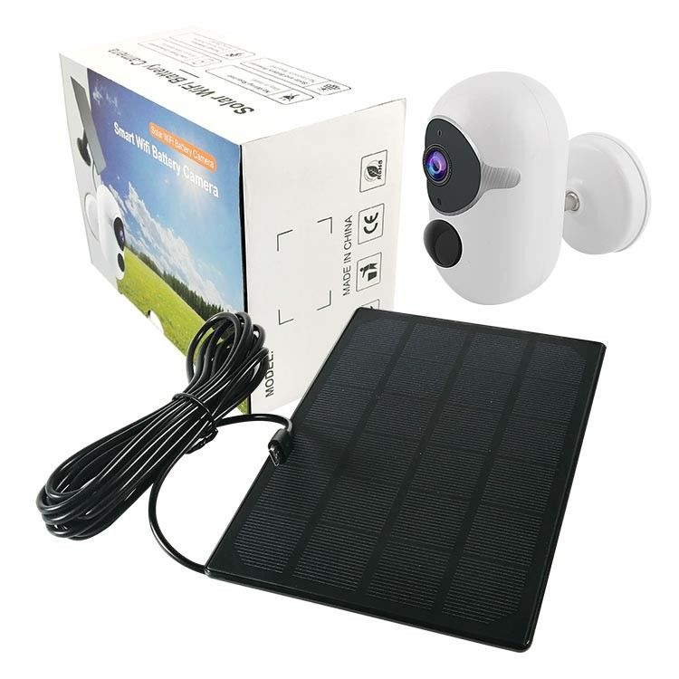 IP66 Solar Smart Home Security Mini WiFi Cam Dengan Konsumsi Daya Rendah