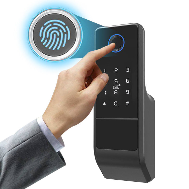 Smart Tuya Wifi Lock Kontrol Seluler Sidik Jari RFID Buka Kunci Rumah Datar