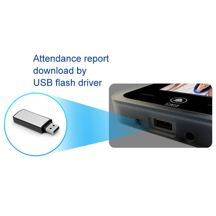 Sistem Kontrol Akses Deteksi Wajah AI 4.3 Inch Terminal Kehadiran Kartu RFID RFID