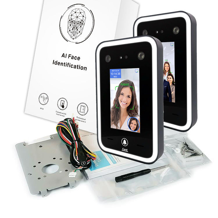 Mesin Absensi Sistem Kontrol Akses Deteksi Wajah Biometrik AI 4.3 Inch