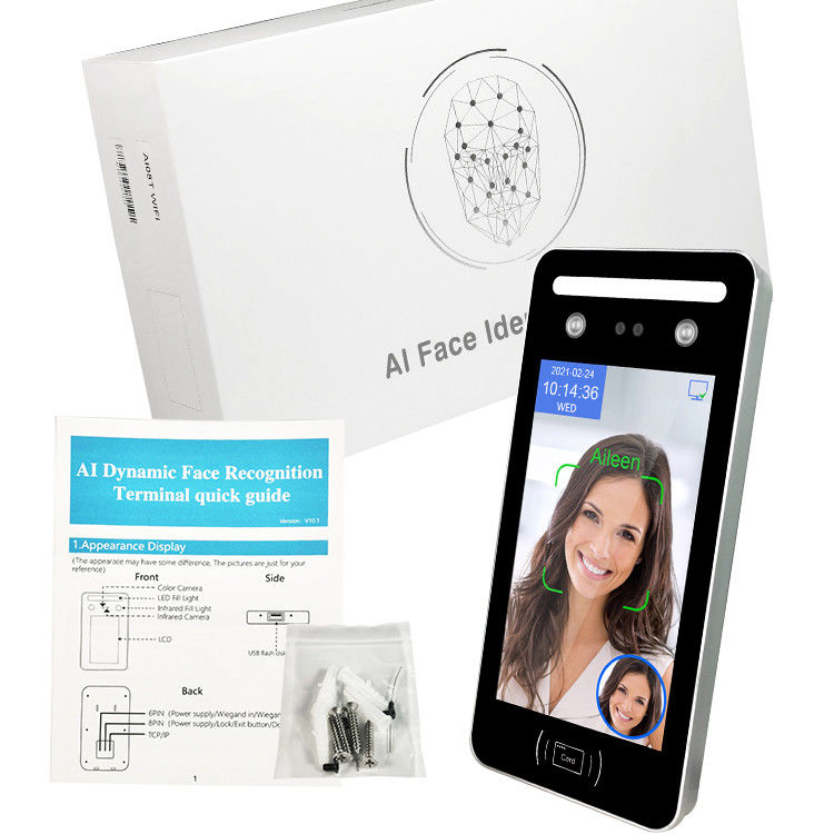 Wiegand 26/34 Kontrol Akses Pengenalan Wajah Biometrik Untuk Pintu Putar