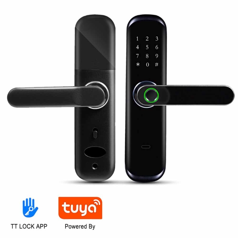 Keypad Sidik Jari Biometrik Kunci Pintu Tanpa Kunci Rumah Pintar Tuya APP Wifi
