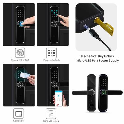 Rumah Smart Intelligent Lock Tuya Wifi App Security kunci pintu sidik jari digital