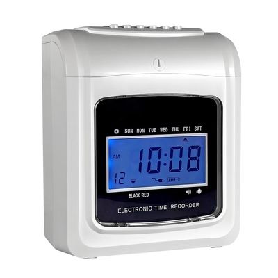 Layar LCD Perekam Waktu Digital Perekam Waktu Kantor Mesin Kartu Pukulan