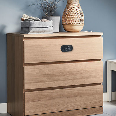 Electric Tuya Smart Lock Kata Sandi Kartu RFID Sidik Jari Biometrik Untuk Laci Kabinet