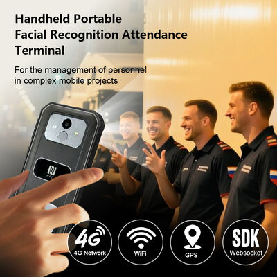 5.5 Inch Touch Screen 、 0.3s Fast Face Recognition Time Attendance Terminal - 5000 kapasitas wajah untuk kehadiran mobile