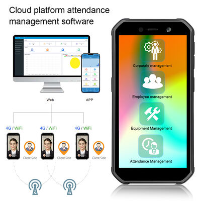 4G Portable Outdoor Android Facial Recognition Machine untuk kehadiran waktu karyawan