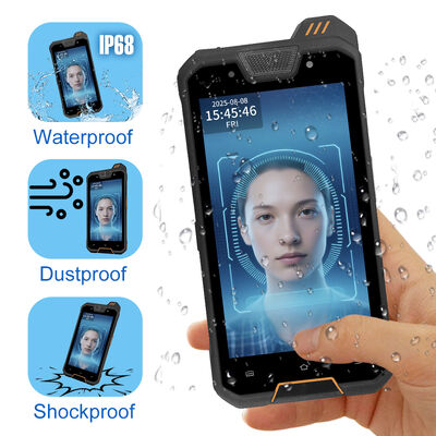 Portable Handheld Face Recognition Device with GPS NFC QR Code Scanner and IP68 Rugged Design for Mobile Attendance