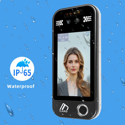 5 inci layar sentuh wajah sidik jari kode QR sistem kontrol akses waterproof waktu hadir perangkat