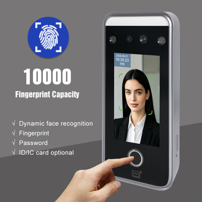 AI Dynamic Face Recognition Access Control Attendance Machine Fingerprint Password Card Door Lock Security System