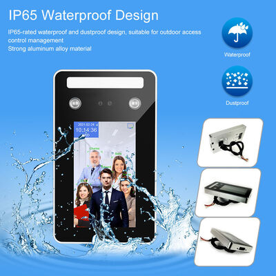 Waterproof AI Dynamic Face Recognition Terminal dengan Pengakuan Kartu RFID Perangkat Lunak Gratis APP Ponsel