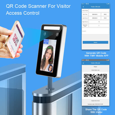 Waterproof AI Dynamic Face Recognition Terminal dengan Pengakuan Kartu RFID Perangkat Lunak Gratis APP Ponsel