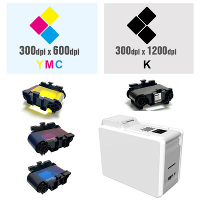 Printer Kartu Cetak Dua Sisi dengan Dye-Sublimasi Termal dan Resolusi 300DPI untuk Pencetakan Kartu ID PVC