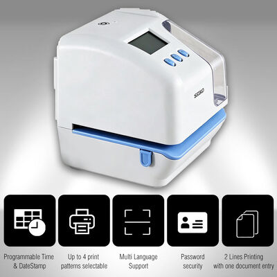 Numbering Ticket Date Time Stamp Machine Job Costing Punch Clock Attendance Recorder 9 Pin Dot Matrix USB Data Export