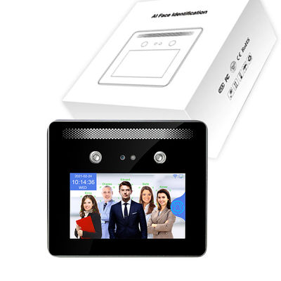 Mesin Absensi Pengenalan Wajah WDR IPS HD Perekaman Waktu Cahaya Terlihat