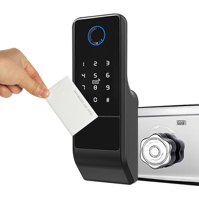 Tuya Wifi APLIKASI Biometrik Finger Print Smart Door Lock Fingerprint Door Handle Digital Keyless Lock