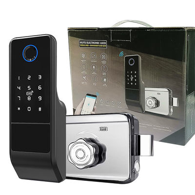 Tuya Wifi APLIKASI Biometrik Finger Print Smart Door Lock Fingerprint Door Handle Digital Keyless Lock
