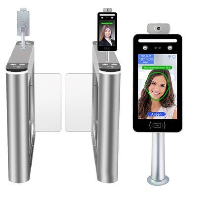 Sistem Kontrol Akses Pengenalan Wajah 8 Inch Pengukuran Deteksi Suhu Tubuh