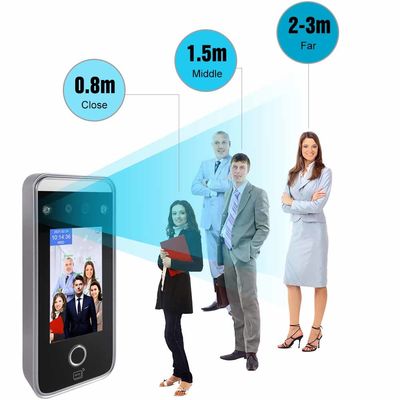 4.3" Sistem Absensi Sidik Jari IPS 272x480 Mesin Pengenalan Wajah Layar Sentuh