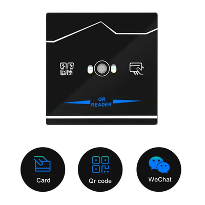 Wiegand26/34 Antarmuka Pembaca Kartu Proximity RFID Induksi otomatis Kaca tempered