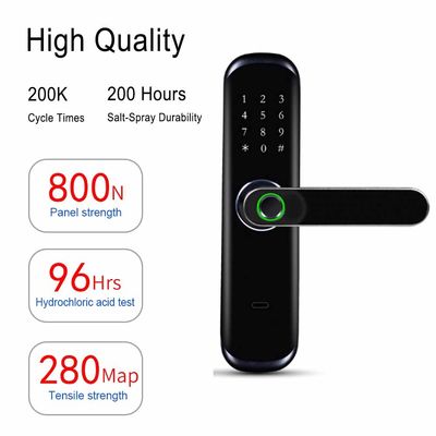 Keypad Sidik Jari Biometrik Kunci Pintu Tanpa Kunci Rumah Pintar Tuya APP Wifi